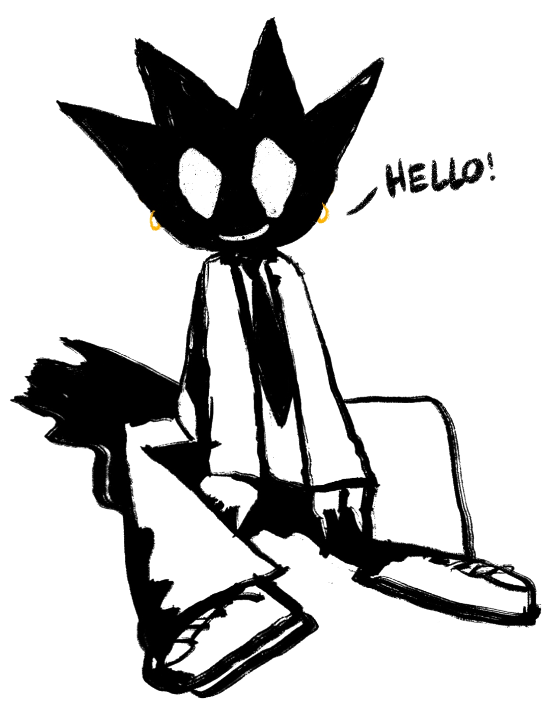 Jordan Watkins hand drawn character illustration - smiling